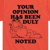 Boys' - Garfield - Your Opinion Has Been Duly Noted Short Sleeve Graphic T-Shirt - 2 of 4
