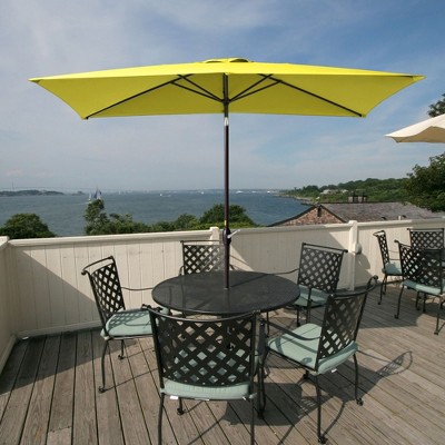 Sonkuki 10×6.5FT Outdoor Aluminium Rectangular Patio Umbrella Market Table Umbrella w/200gsm Solution-Dyed Fabric for Backyard Garden
