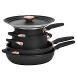 Meyer Accent Series 6pc Hard Anodized And Stainless Steel Induction Cookware Essentials Set Matte Black