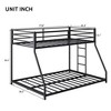 NicBex Triple Full Bunk Bed with Full Length Guardrail,Loft Bed with 2 Built-in Ladders,Modern Bunk Beds,Noise Reduced Bunk Beds for Bedroom - 3 of 4