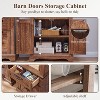 Farmhouse Bookshelf with Storage Cabinet, 72" Tall Bookcase with Drawer and Barn Door for Office Library, Living Room - 4 of 4