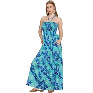 women summer dresses maxi Dress Sleeveless Ruffle A-Line Coral shoulder neckline creates an effortlessly feminine and romantic look Women's Summer Dresses Crewneck Sundress