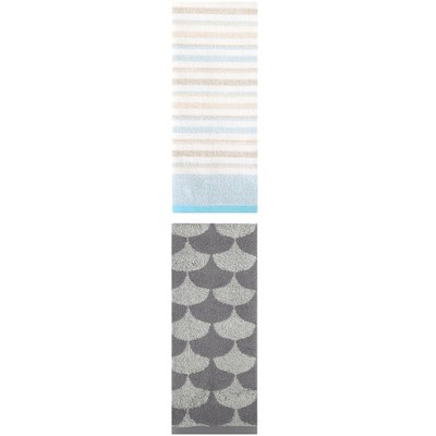 REGALWOVEN Cotton Absorbent Soft Decorative Hand Towel for Bathroom 13" x 29"/13" x 27" 2 Pcs