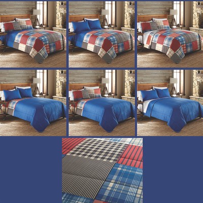 Berry Patch Plaid Full/Queen Reversible Polyester Comforter Set
