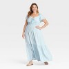 Women's Flutter Short Sleeve Tiered Maxi Empire Waist Dress - Ava & Viv™ - 3 of 3