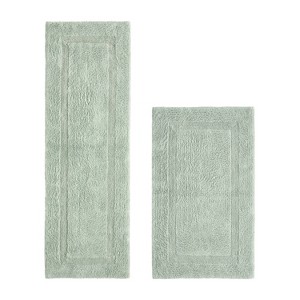 Lux Premium 100% Cotton Tufted Solid Reversible 2 PC Bath Rug Set – Ultra-Soft, Water-Absorbent, Durable, Machine Washable Bathroom Rug - 1 of 4