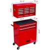 8-Drawer Rolling Tool Cabinet - Red, Durable Metal Construction, for Garage/Workshop - 3 of 4