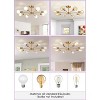 Rennnsan Vionel 23"W 8-Light Sputnik Mid-Century Modern Dimmable Semi Flush Mount in Gold - 4 of 4