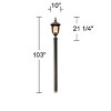 John Timberland Bellagio Rustic Outdoor Post Light Veranda Bronze with Pole 103" Champagne Glass for Exterior Barn Deck House Porch Yard Patio Outside - 3 of 3