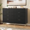 Fluted Dresser for Bedroom with 8 Drawers,55" Wide Modern Chest of Wooden Bedroom Chest with Metal Handle - 2 of 4