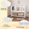 Whisen Kids Bookcase with 4 Compartments, Storage Book Shelf, Storage Display, Rack, Toy Organizer - White - 4 of 4