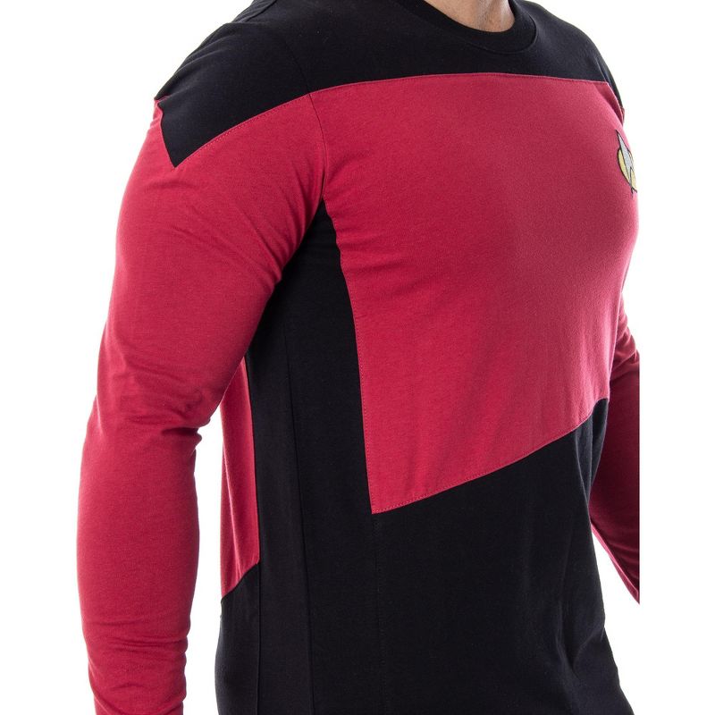 Star Trek Next Generation Men's Picard Uniform Costume Long Sleeve Shirt, 3 of 6