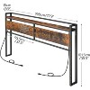 King Size Headboard, Headboard with 2 Outlets and 4 USB Ports, Adjustable Height, Storage Rack, Easy Assembly, Rustic Brown and Black - 3 of 4