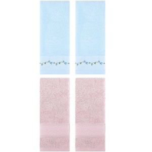 REGALWOVEN 4 Pcs Soft Absorbent Bathroom Decorative Hand Towel Set for Kitchen - 1 of 4