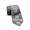 Crazy Dog T-Shirts If Zombies Chase Us I'm Tripping You Necktie Funny Neckties for Men Halloween Tie Mens Novelty Neckties - 2 of 4