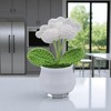 Unique Bargains Artificial Plants Hand-Knit Lily of the Valley DIY Pot Yarn 1.97"x1.97"x5.51" 1 Pcs - 2 of 4