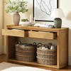 55" Buffet Cabinet with Chevron Design, Wooden Storage Cabinet with 2 Drawers and Open Shelf, Rustic Sideboard for Kitchen, Dining Room - 3 of 4