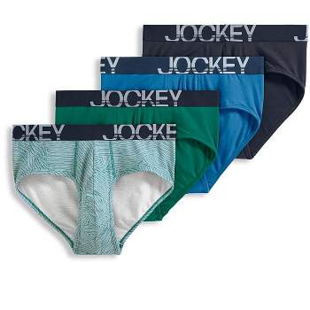 Jockey Men's Underwear ActiveStretch Brief - 4 Pack, Blue Chambray/Subtle  Mint/Block Geo/True Navy, S at  Men's Clothing store