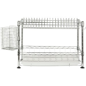 Darina Adjustable Dish Rack - HAC1000 - Chrome - Safavieh - 1 of 4