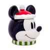 Silver Buffalo Disney Santa Mickey Mouse 6-inch Sculpted Ceramic Snack Jar - 2 of 4