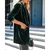 Coolmee Women's Velvet Blazers Jackets Business Casual Long Suit Jacket Dressy Cardigan Blazer Work Office - 3 of 4
