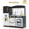 Wooden Play Kitchen Set for Kids with Ice Maker, Sink, Microwave, Dishwasher & Accessories – Educational Role Play Toy for Toddlers Ages 3+ - 3 of 4