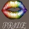 Adult Design By Humans Artistic Pride Rainbow Lips By DaniSpolez Racerback Tank Top - 2 of 2