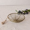 Trinket Tray Brass Metal with Jute Tassel by Foreside Home & Garden - 2 of 4