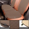 Unique Bargains Universal Car Seat Covers Protector Set Rear Seat Pad Mat Rear Bench Cover Breathable Flax Fiber Brown - 2 of 4