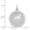 Black Bow Jewelry Sterling Silver Laser Etched St. Bernard Dog Pendant, 19mm - 4 of 4