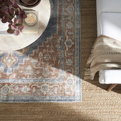Natural Jute Handwoven Reversible 5' x 7' Area Rug