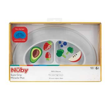 Nuby Sectioned Silicone Feeding Mat - Gray