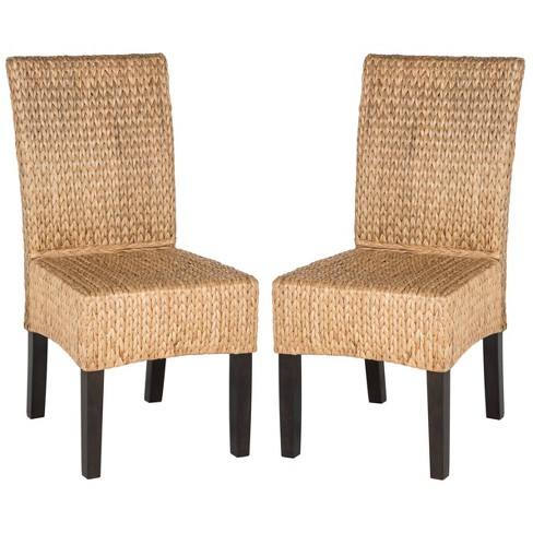 Set Of 2 Luz Wicker Dining Chair Natural - Safavieh : Target