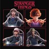Juniors Womens Stranger Things Character Squares Cowl Neck Sweatshirt - 2 of 4
