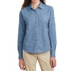 Mafoose Women's Classic Soft Cotton Long Sleeve Value Denim Shirt - 3 of 4