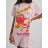 Women's Oversized Graphic T-Shirt Dress - Pink/Strawberry Shortcake - 4 of 4