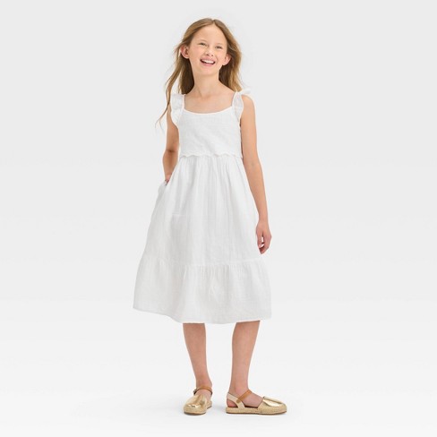 Girls' Short Sleeve Gauze Dress - Cat & Jack™ : Target