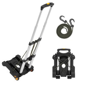 Mount-It! Luggage Cart with Wheels Foldable, Strong, Compact Luggage Cart Holds 77 Pounds - 1 of 4