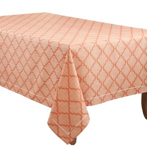 Saro Lifestyle Tablecloth With Laser-Cut Hemstitch Border - 1 of 4