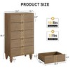 Modern Wooden 5/6 Drawer Dresser with Vintage Pattern Design - 2 of 4