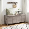 Farmhouse Toy Box, 47.2" Storage Bench with Geometric Style Front, Storage Chest, Toy Chest with Metal Accents and Lift Top - 2 of 4