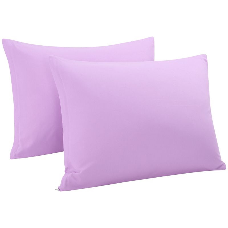 PiccoCasa Cotton Pillow Cover Cases Zippered Pillowcases 2 Pcs, 1 of 7