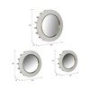 Round Wall Mirrors Modern Design Resin Glass Wood Casual Home Decor for Living Room Bedroom Office Use, Set of 3 - 18", 15", 12" White - 4 of 4