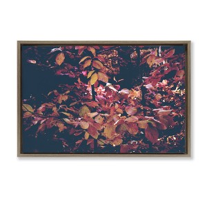 Stupell Industries Dusky Forest Leaves Black Framed Floater Canvas Wall Art - 1 of 4