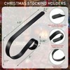 Aoibox Adjustable Anti Slip Christmas Stocking Holders for Mantel Set of 4 with Double Sided Tape Fits 0.5 to 3 Inch Mantles Black - 3 of 4