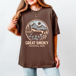 Great Smoky National Park Two-Toned Circle - Women's Heavyweight Graphic T-Shirt - 1 of 4