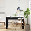 Clihome Modern Minimalist Oak Dining Table, 4-Seater Table Surface for Everyday Family Meals - 3 of 4