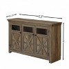 NicBex TV Stand for 65 Inch TV with Round Metal Knobs,TV Entertanment Center with 3 Glass Doors Cabinet,TV Console Table for Living Room - 3 of 4