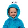 Sesame Street Robe Toddler Cookie Monster Faux Fur Hooded Bathrobe - 3 of 4