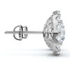 Pompeii3 2 1/2 Ct Moissanite & Diamond Studs 14k White Gold Womens Earrings - 3 of 4